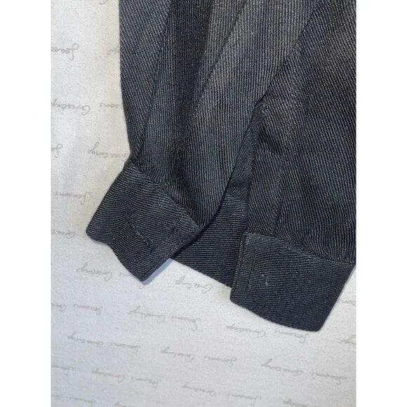 Jim Proby Inc San Francisco Vtg Men's Black Double Pocket Shirt M‎ Fits 2XL/3X